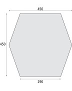 Abri tarp SUNRISE SAFARICA 450x450 cm polyester imperméable