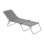 Bain de soleil pliant Siesta L Lightcomfort Lafuma gris ombre pour jardin et piscine, matelassé et confortable