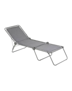 Bain de soleil pliant Siesta L Lightcomfort Lafuma gris ombre pour jardin et piscine, matelassé et confortable