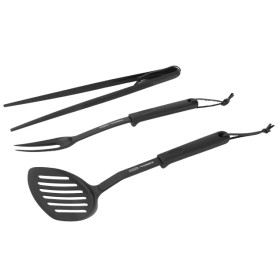 Set de 3 ustensiles barbecue plancha CADAC spatule pince fourchette pour cuisson extérieure