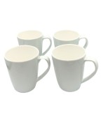 Lot de 4 tasses blanches 35 cl - KAMPA DOMETIC