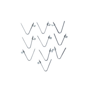 lot de 10 ressorts à cliquet Ø5 x 70 mm pour réparation de tentes et auvents