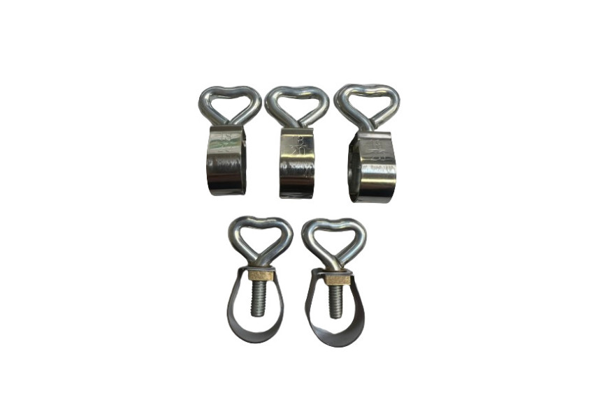 Lot de 5 Colliers de serrage avec piton Ø18-20 mm