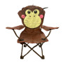 Chaise pliante pour enfant Singe EUROTRAIL en acier avec housse de transport