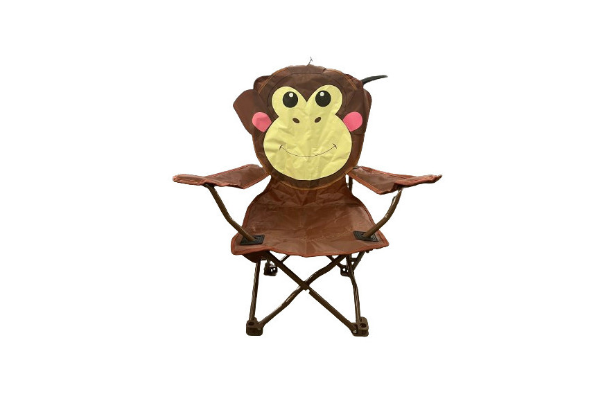 Chaise pliante pour enfant Singe EUROTRAIL en acier avec housse de transport