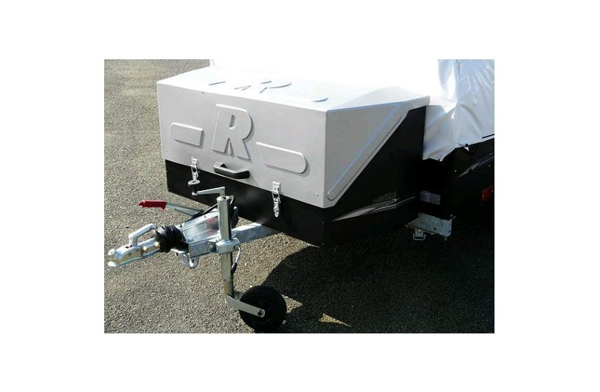 Coffre sur flèche caravane pliante RACLET 300L coffre de rangement camping