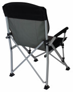 Fauteuil de camping pliant CALDARO Eurotrail, dossier haut et assise confortable, chaise robuste pour camping et extérieur