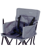 Chaise haute pliante bébé POITIERS EUROTRAIL avec ceinture et table pliante pour repas en extérieur