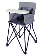 Chaise haute pliante bébé POITIERS EUROTRAIL avec ceinture et table pliante pour repas en extérieur