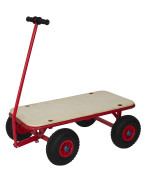 Chariot de plage wagon Eurotrail avec panneaux bois et roues pneumatiques
