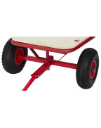 Chariot de plage wagon Eurotrail avec panneaux bois et roues pneumatiques