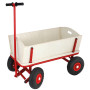 Chariot de plage wagon Eurotrail avec panneaux bois et roues pneumatiques