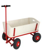 Chariot de plage wagon Eurotrail avec panneaux bois et roues pneumatiques