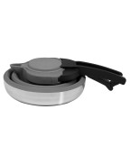 Bouilloire rétractable Eurotrail 1,2 L en silicone et inox pour camping