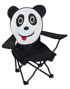 Chaise pliante enfant Panda ARDECHE EUROTRAIL en polyester et acier, avec sac de transport et verrou de sécurité