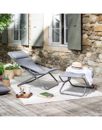 Transat TRANSABED BeComfort Lafuma Mobilier chaise longue matelassée bain de soleil extérieur