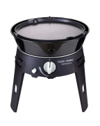 Barbecue à gaz CADAC SAFARI CHEF 30 LP DELUXE portable avec revêtement GreenGrill et pieds repliables