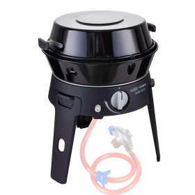 Barbecue à gaz CADAC SAFARI CHEF 30 LP DELUXE portable avec revêtement GreenGrill et pieds repliables