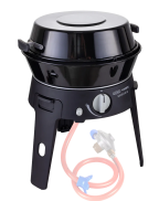 Barbecue à gaz CADAC SAFARI CHEF 30 LP DELUXE portable avec revêtement GreenGrill et pieds repliables