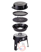 Barbecue à gaz CADAC SAFARI CHEF 30 LP DELUXE portable avec revêtement GreenGrill et pieds repliables