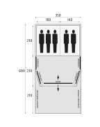 Tente de camping gonflable AIRWAVE 350 DELUXE TC / 5 places - BARDANI