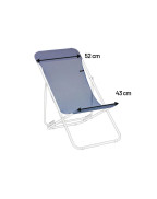 Toile de rechange Transatube Lafuma Batyline® ISO 52 cm pour transat extérieur