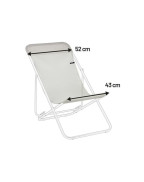 Toile de rechange Transatube Lafuma Batyline® ISO 52 cm pour transat extérieur