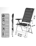 fauteuil de camping pliant DUKDALF CAMPERINA 3D MESH