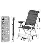 fauteuil de camping pliant DUKDALF GRANDE anthracite