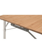 Attribut alt : table de camping pliante 6 places OUTWELL bambou et aluminium robuste et portabl