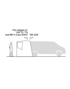 Auvent arrière KROSSBU HAYON VAN H185-200CM - EASY CAMP