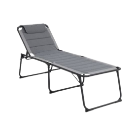 Bain de soleil pliant matelassé Outwell Samoa XL avec appuie-tête réglable et dossier inclinable