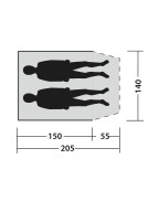 tente de plage Eastbourne 205x140 cm Outwell pop-up légère avec protection solaire UPF 50+ et tapis de sol cousu