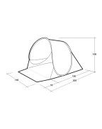 tente de plage Eastbourne 205x140 cm Outwell pop-up légère avec protection solaire UPF 50+ et tapis de sol cousu