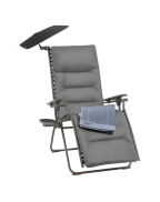 Pack fauteuil relax Lafuma All In One BeComfort® gris avec accessoires détente