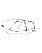 tente de randonnée Sarek 2 Easy Camp légère 2 places tunnel imperméable pour trekking et vélo