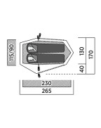 tente de randonnée Sarek 2 Easy Camp légère 2 places tunnel imperméable pour trekking et vélo