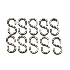 Lot de 10 crochets S 24 x 20 mm CAO pour tentes et auvents