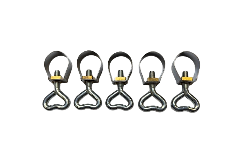 Lot de 5 Colliers de serrage avec piton Ø21-23 mm