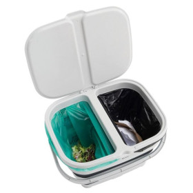 Poubelle recyclage rétractable OUTWELL 2 compartiments anti-odeur pour camping