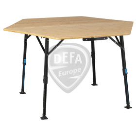 Table de camping pliante bambou 6 places - DEFA