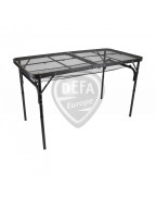 Table de camping pliante aluminium 120 x 60 cm / 6 places - DEFA