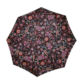 Parapluie de poche Duomatic Reisenthel noir en PET recyclé avec ouverture automatique