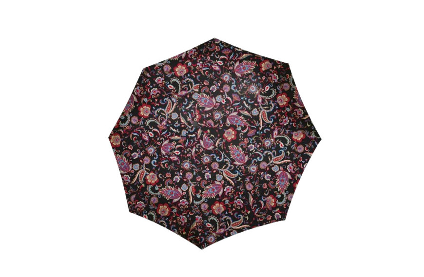 Parapluie de poche Duomatic Reisenthel noir en PET recyclé avec ouverture automatique