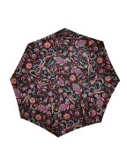 Parapluie de poche Duomatic Reisenthel noir en PET recyclé avec ouverture automatique