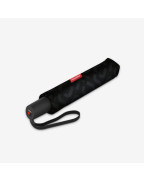 Parapluie de poche Duomatic Reisenthel noir en PET recyclé avec ouverture automatique