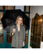 Parapluie de poche Duomatic Reisenthel noir en PET recyclé avec ouverture automatique