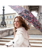 Parapluie de poche Duomatic Reisenthel noir en PET recyclé avec ouverture automatique