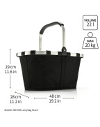 Panier de courses Carrybag 22L Reisenthel en polyester recyclé avec structure aluminium