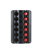 Tableau électrique Wave Osculati 6 interrupteurs avec fusibles réarmables IP54 pour bateau et camping-car